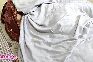 desi stepson fucks hairy stepmom doggystyle creampie tight pussy bedroom