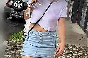 brazilian milf flashes wet tiny top at wild carnival party fuck