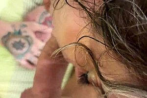 LENA FIRE GAGS ON LEO CASANOVAS FAT COCK DEEPTHROAT PART 3!