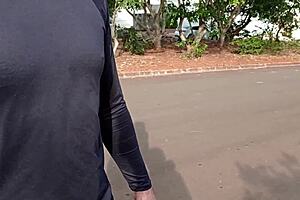 married latina pays daytime street blowjob to stranger flashing her wet pussy publicly