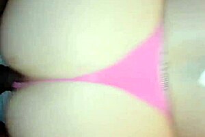 Sexy PAWG Resaboo soaks her pussy in delightful pink lingerie