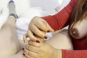 ever had a sensitive head handjob that builds to the best orgasm of your life with this latina milf's big tits?