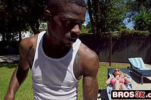 Blonde cougar milf rides young pool cleaner's huge bbc