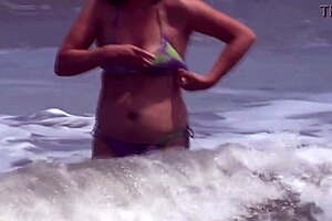 after beach fun stepson licks stepmoms pussy then fucks her hard