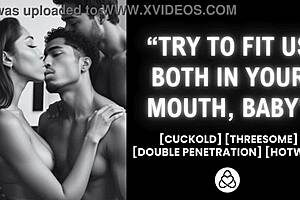 He unloads on my slut wife during our shared double creampie?