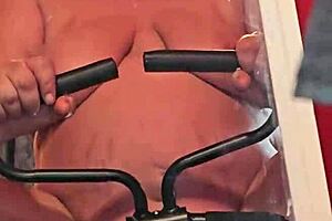 Milf bounces on huge dildo till she squirts everywhere