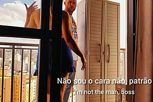 boss called for cabinet fix but craved balcony ass pounding didn't she?