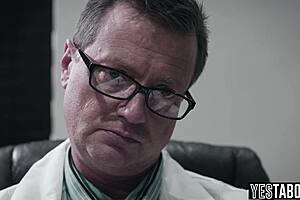 big tits blonde milf patient dives into threesome with her petite young 18+ self