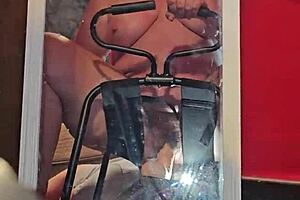 Milf bounces on huge dildo till she squirts everywhere