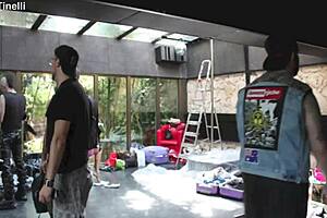 lara tinelli dances naked in wild holiday orgy group sex