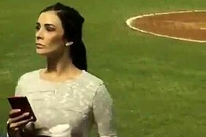 Damn, watching this milf's juicy ass shake in leggings at the stadium has me hooked!