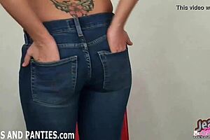 these tight jeans show off my 18yo ass perfect