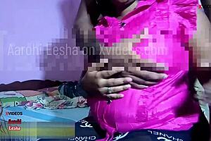 Indian girlfriend's huge natural boobs get sucked and bitten gently 😊👄