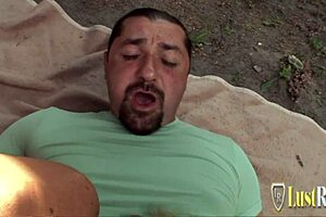 Skinny Brunette Milf Kneels for Blowjob Then Fucks!