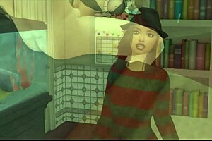 female freddy krueger nightmare anal fucks teen on interracial sex street pov