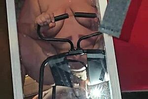 Milf bounces on huge dildo till she squirts everywhere