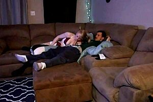 a and c back at hotel with big tits wife blowjob cumshot