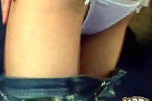 carolina's tight jeans hug her skinny redhead body perfectly