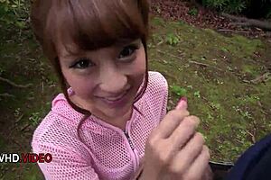 anna anjo's hot outdoor blowjob leaves me breathless with desire