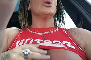 wanna see my huge tits out while i fuck my pussy in the car?
