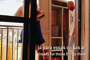 boss called for cabinet fix but craved balcony ass pounding didn't she?