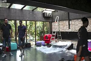 lara tinelli dances naked in wild holiday orgy group sex