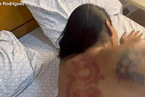 Dude, stepmom sneaks in to ride stepson while girlfriend chills nearby