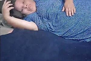 Hot MILF TEASES her long legs slowly and seductively at home
