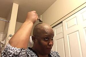 Milf Shaves Head Smooth Bald for Boyfriend's First Time Request