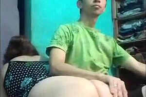 squeezing that latina ass before doggy pounding