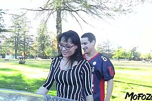 busty milf mommy deepthroats big cock then takes sloppy anal and facial cumshots from pornstar daddy