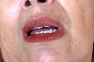 Stepmom begs for cumshots on her huge tits during orgasm