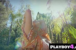 Canadian Blonde Model Strips Petite Lingerie Revealing Amazing Small Tits Pussy