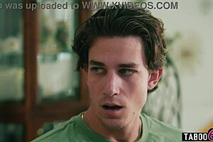 Gilf Stepmom's Huge Boobs Bounce on Two Young Stepsons' Cocks