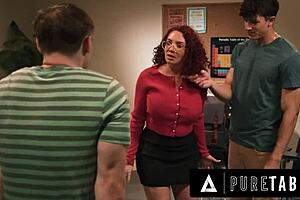 Pure Taboo Teacher Kiki Daire Spit-Roasted Anal Double Penetration by Students Outdoor!