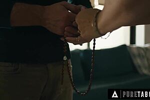 Twisted religious milf Syren de Mer lures virgin student to fuck her hard!