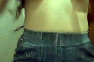 damn this sexy latina mature babe changes clothes while recording her big ass creampie