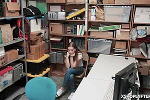 LP Officer Pounds Shoplyfter Teen's Pussy Doggystyle After Deepthroat Swallow