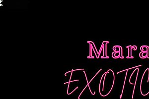 Thick ebony bbw milf mara exotic spreads hairy pussy lips and juicy big ass solo