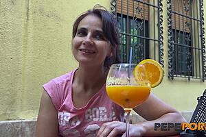 Lina fucks young stud hard doggystyle in homemade shower