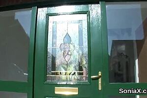 Lady Sonia flaunting massive jugs as unfaithful milf tempts you?