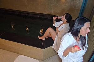 i called my hot latina milf friend as a gift for my boyfriend at the swingers party voyeur