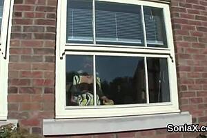 Lady Sonia flaunting massive jugs as unfaithful milf tempts you?