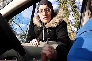 Muslim bitch flashes then I pull cock we fuck raw at her house outdoors