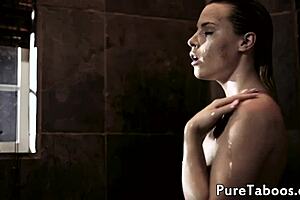 I ride my stepmom's forbidden cock in steamy shower