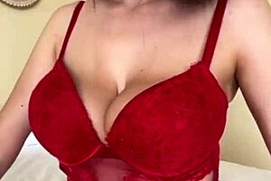 Stepmom's Big Milky Tits Tease In Homemade Amateur Webcam Play