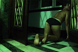 black tranny mistress gia trains her pretty boy pet to worship cock