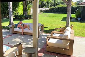 stepmom strips on beach, rides big cock cowgirl then takes creampie nudist style