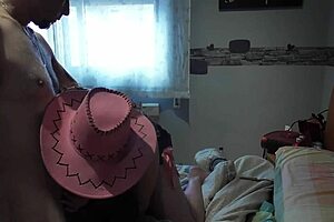 lamiendo el culo a una vaquera with huge tits and creampie finish