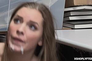 LP Officer Pounds Shoplyfter Teen's Pussy Doggystyle After Deepthroat Swallow